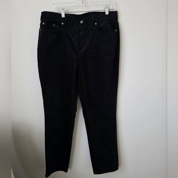 NWT BROOKS BROTHERS | Velvet Pants Stretchable Black Sz 14 - Picture 1 of 6